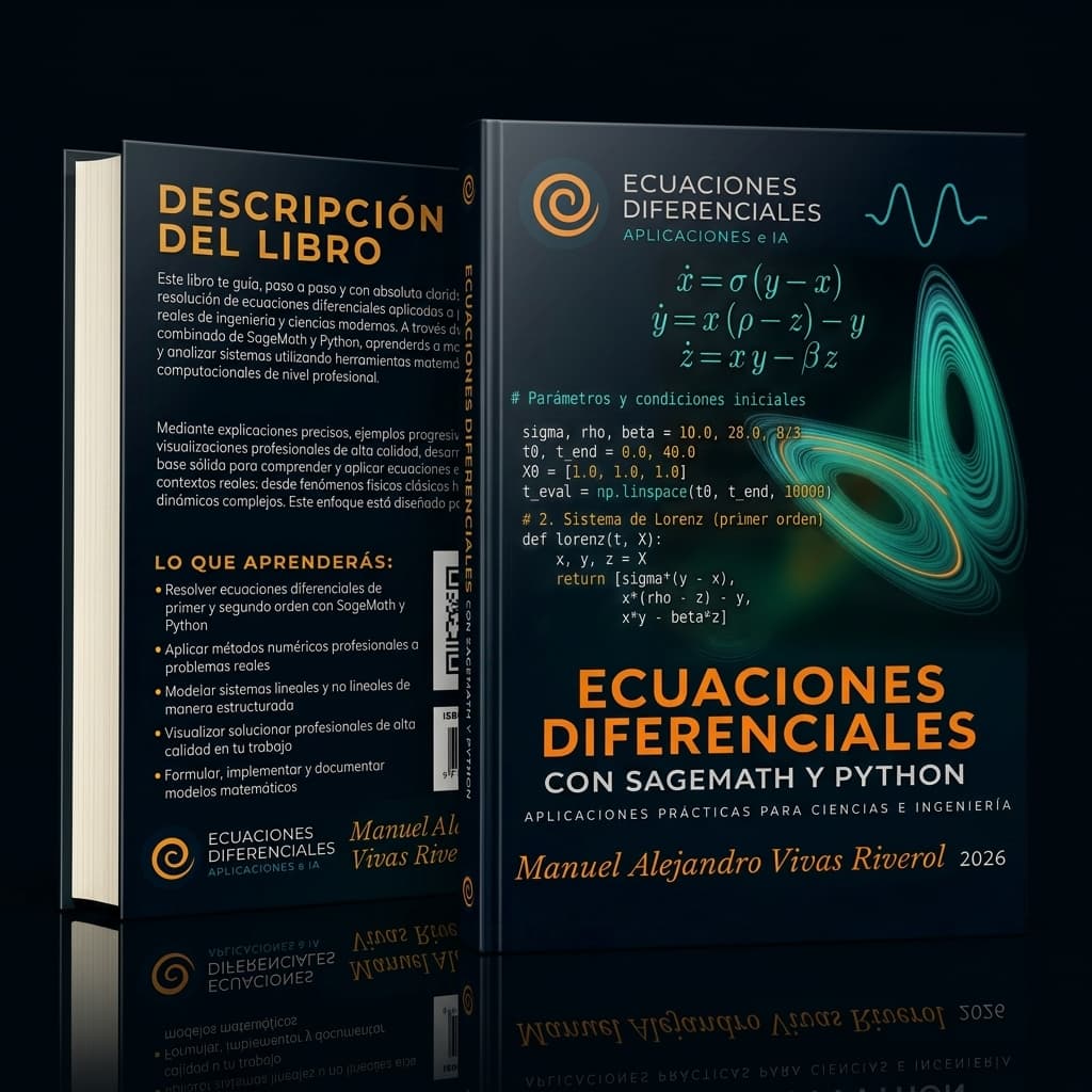 Portada de Ecuaciones Diferenciales con SageMath y Python