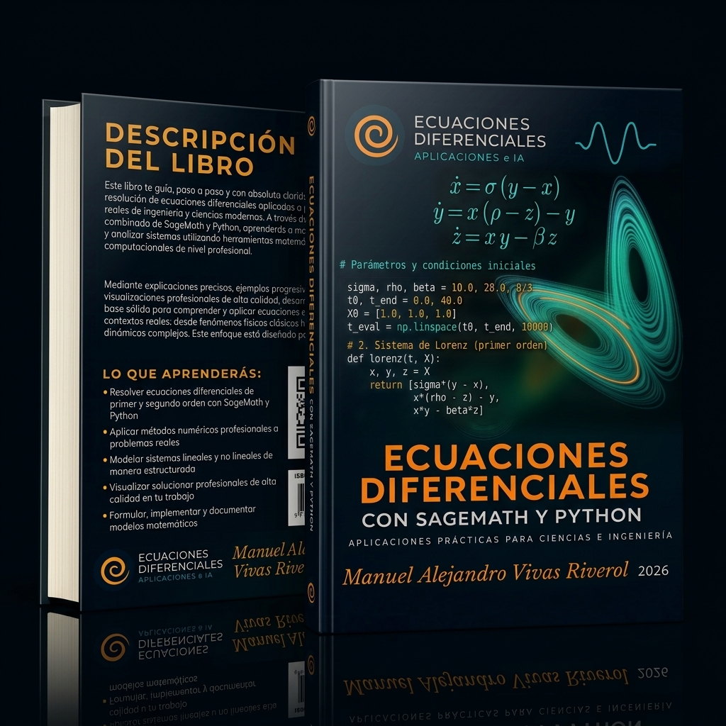 El libro Ecuaciones Diferenciales con SageMath y Python