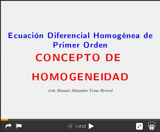 ecuacion diferencial homogenea de primer orden