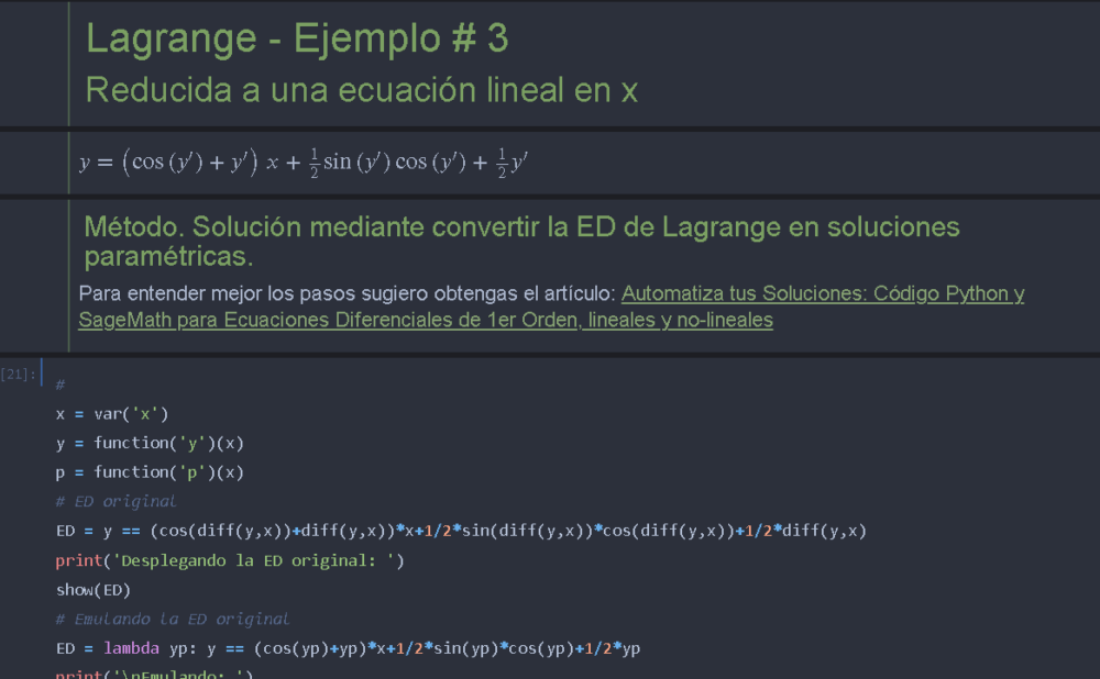 Calculadora de ecuaciones diferenciales lagrange